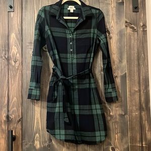 LLBean Plaid Cotton Dress